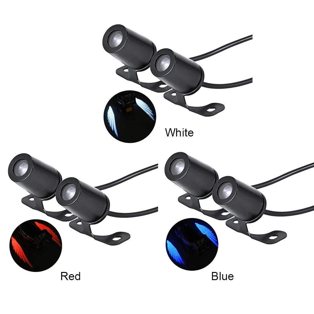 2Pcs Motorcycle Angel Wing LED Lamp Super Bright Door Courtesy Light 8-30V LED Welcome Light Motorcycle Decorative Lamp