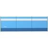 Camping Windbreaker with Clear Windows, Carry Bag and Steel Poles, for Beach Caravan Campervan, 440 x 140cm, Blue