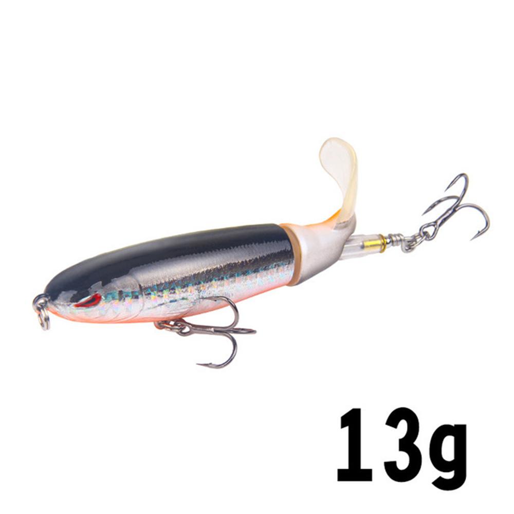 14cm Topwater Fishing Lure Whopper Popper Artificial Bait Hard Plopper Soft Rotating Tail Fishing Tackle Fishing Bait