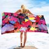 Microfiber Beach Towel,Absorbent Fall Bath Towel Oversized,Quick Dry Maple Leaf Beach Towel for Adult,Sand Free Swim Beach Towel