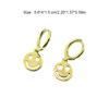 Gold Modern Style Hoop Earrings Exquisite Craft Copper Rustproof Casual Hanging Out Smiling