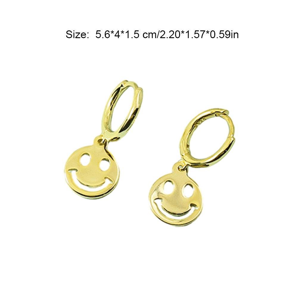 Gold Modern Style Hoop Earrings Exquisite Craft Copper Rustproof Casual Hanging Out Smiling