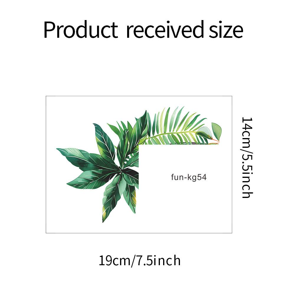 Fun-kg54 Tropical Green Plant Leaf Switch Affixed To The Living Room Porch Home Beautification Wall Sticker