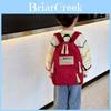 Modern Korean Style Lightweight Canvas Backpack For Kids With Comfortable Air Cushion Straps