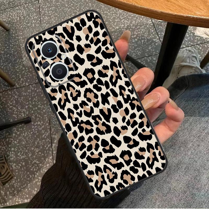 Leopard Skin For OPPO Reno 14 13 12 11 10 Pro 8T 11F 12F 13F 14F 7 8 Lite OPPO Find X8 X6 X5 X9 Pro Case