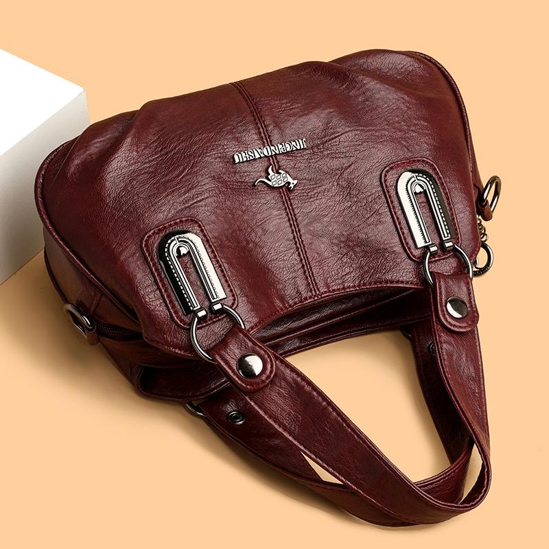 Borsa a tracolla tinta unita da donna per madre di mezza età e anziana Borsa a tracolla