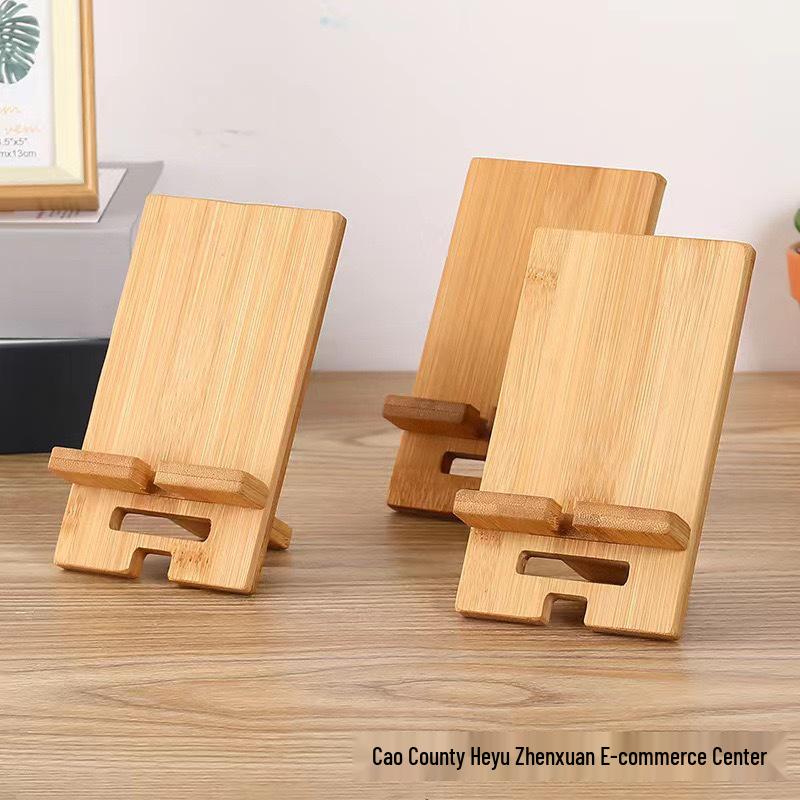 

Wooden Detachable Desktop Phone & Tablet Stand with Custom Logo Option Small 14x8x12cm