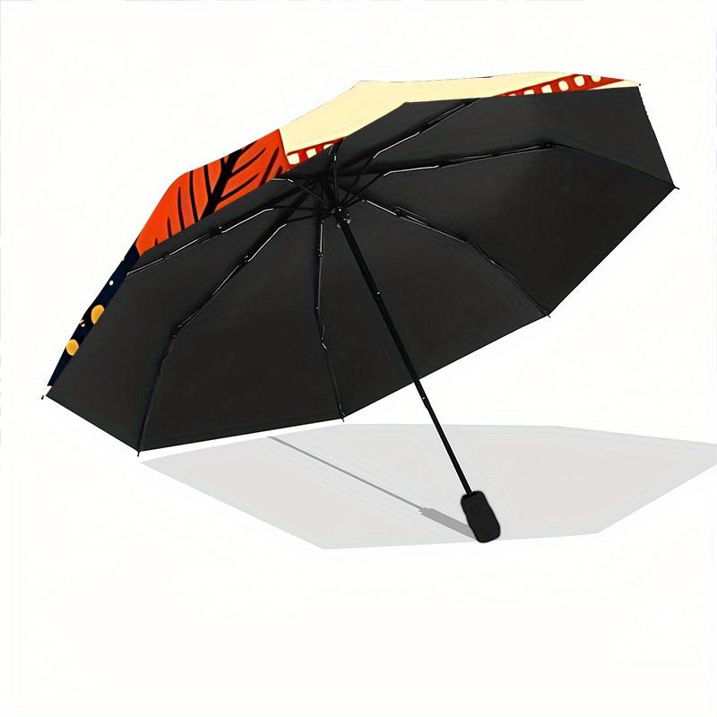 1pc Boho Patterns Automatic Open/Close Umbrella with One Touch Button,, Windproof Design   Lightweight Portable Umbrella for Women & Men6097