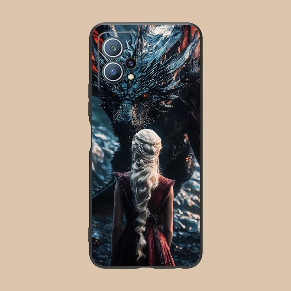 Dragon Queen Matte TPU Mobile Phone Case for Huawei P60 P50 P40 P30 P20 P10 P9 P8 Pro Lite Plus Colorful Printing Cover