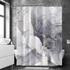 Handon Modern Gradient Marble Waterproof Shower Curtain