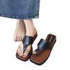 Internet Celebrity High Sense Slope Heel Thick Bottom Flip-flops Women Summer Wear 2025 New French Beautiful Set of Cool Toe Slippers