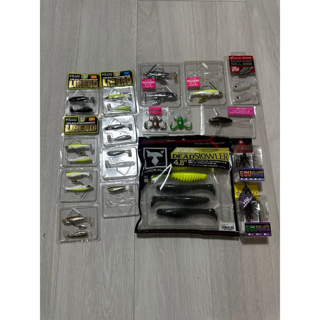 Used Retired from bass fishing RAID JAPAN JACKALL worm set