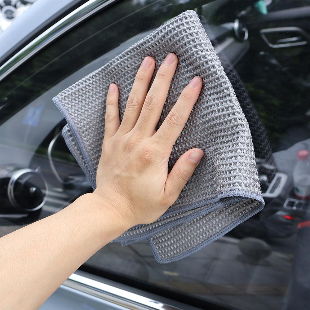 40x40cm Glasreinigungstuch Gelb Grau Waschtücher Autoaufbereitung Trockentuch Küchenutensilien Reinigungszubehör