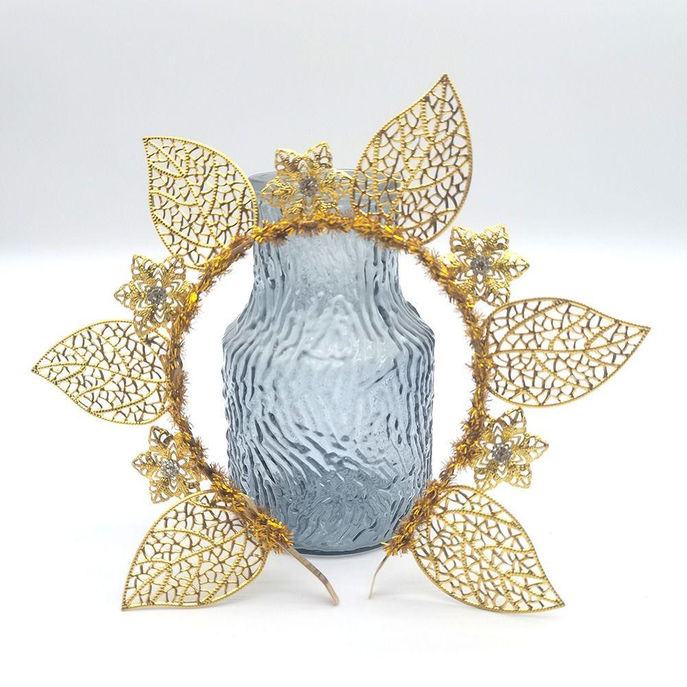 Golden Sun Goddess Crown Handmade Head Hoops Women Girl Hair Accessories