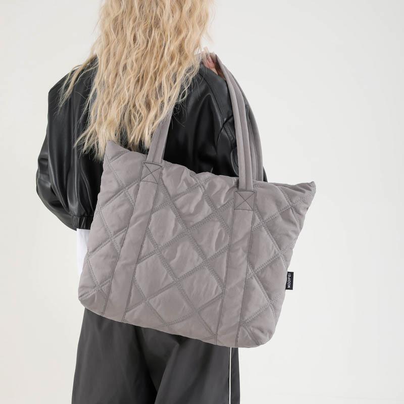 Ladies' Large Capacity Casual Nylon Cloth Shoulder Bag, Solid Color Tote Bag