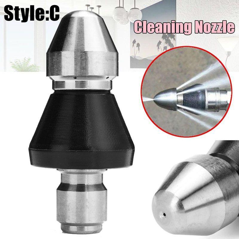 

1/4 мойка высокого давления, сливная канализационная машина, мойка высокого давления, аксессуары для чистки труб, насадка для струйного распыления (3 стилей) Style C