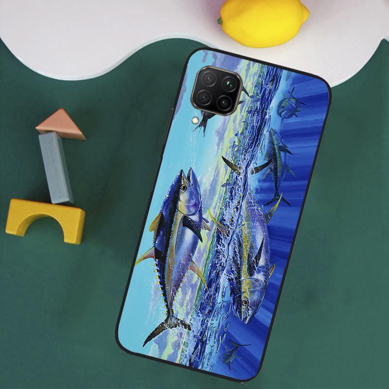 Bluefin Tuna For Huawei Nova 9 10 SE 8i 11i 12i 12s Y60 Y61 Y70 Y90 Y72 Y73 Y91 P60 Pro P40 P30 Lite Case