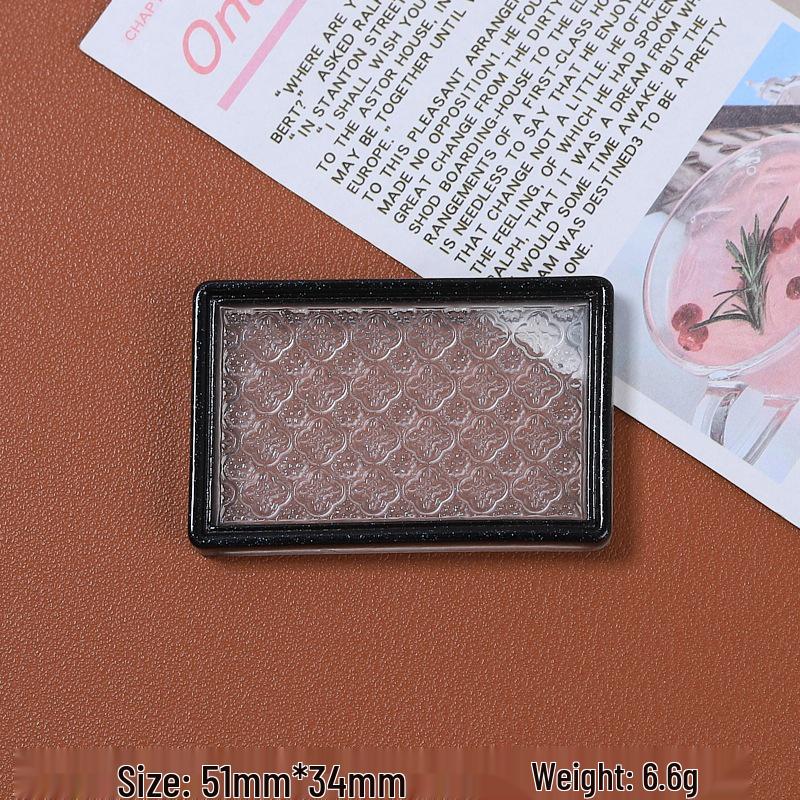 Handmade Transparent Square Carved Plate for DIY Resin Jewelry and Toy Accessories