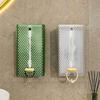 Adhesive Wall Mounted Large Capacity Tissue Box Paper Holder Napkin Organizer Paper Towel