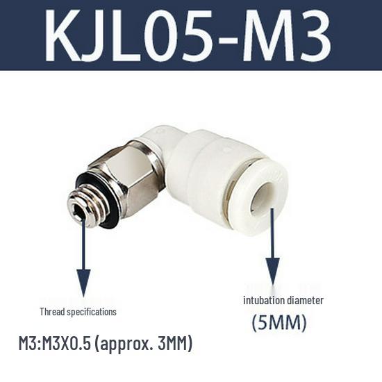 SMC Pneumatic Mini Right Angle Elbow Push-to-Connect Fitting KJL Series