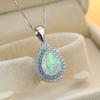 1 Pc Elegant Simple Pendant Necklace With Synthetic Zircon Inlay Boho Vacation Style For Daily Wear Gift-Giving