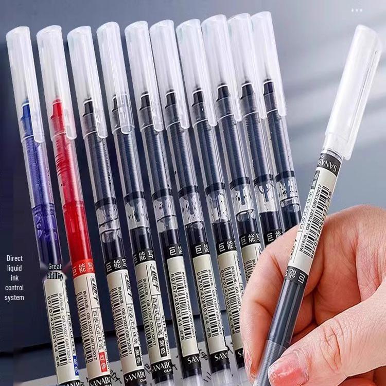 Teacher's Office Signature Quick-Dry Rollerball Pen - Black & Red for Students & Exams