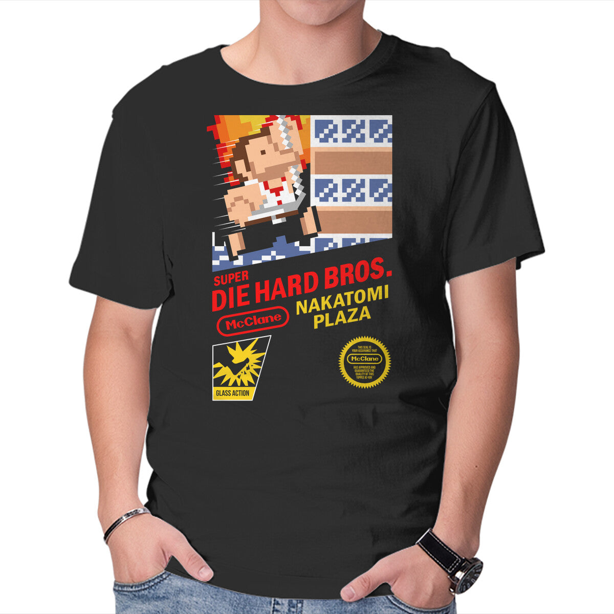 Unisex Crew Neck T-Shirt Super Nakatomi Bros Graphic Short Sleeve Casual Tee XXXXL