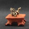 Antique Copper Chinese Mythical Beast Pixiu Miniature Figurines 1 Pair Ornaments Brass Lucky Animal Qi Lin Desktop Decorations