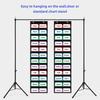 10”W x 48.25”H Classroom Words Pocket Chart with 12 Clear Pockets, Black Standard Pocket Chart for Classroom and Home for Sentence Strips, Reble