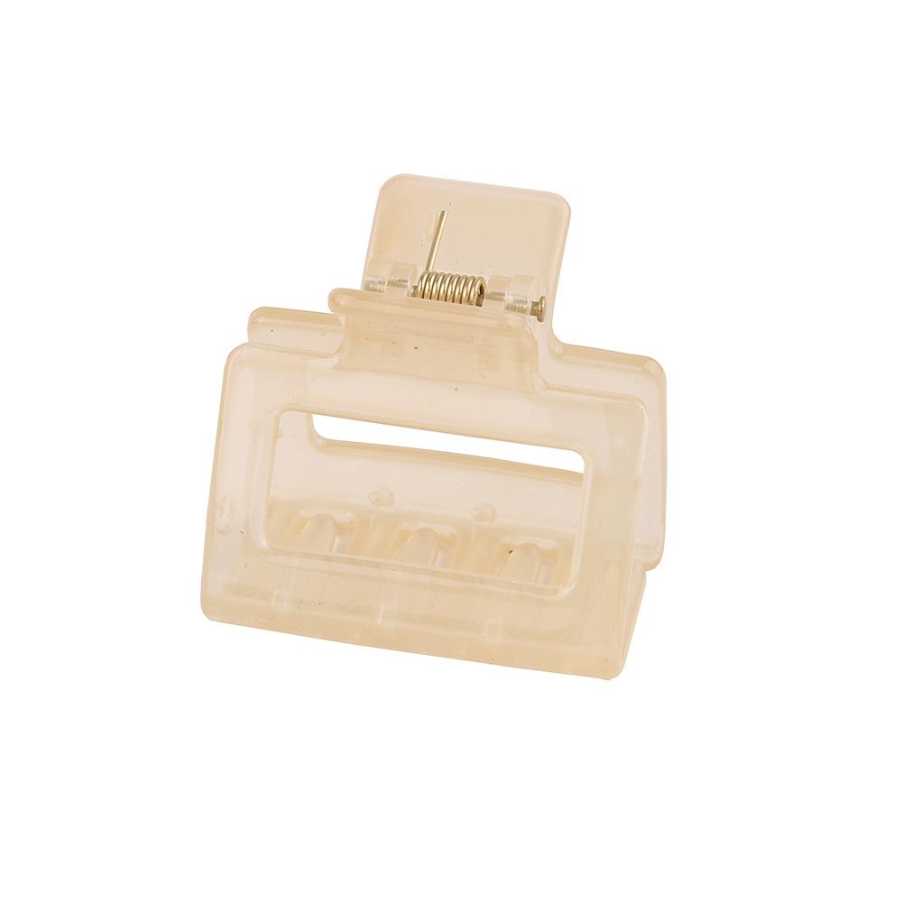 4pcs Set  Plastic Hair Claw Small Size Transparent Color Square Hair Clip Shark Clips Girls Women Hair Accessories