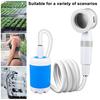 Portable Camping Shower USB Rechargeable Outdoor Hiking Camp Shower Pump Car Washing Pet Cleaning RV Traveling Electric Shower Head Sprayer