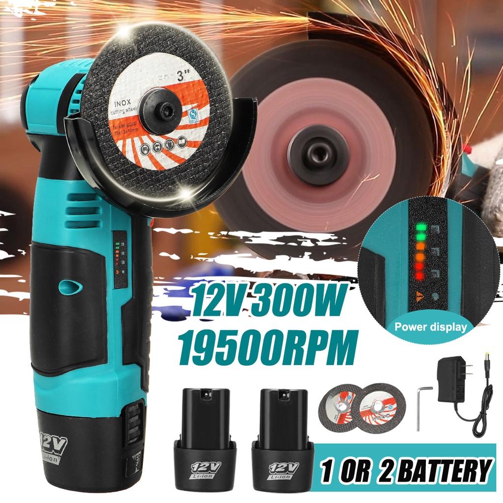 12V Cordless Angle Grinder Electric Metal Cutter Power Tools Mini Polishing Grinding Machine With Plastic Box