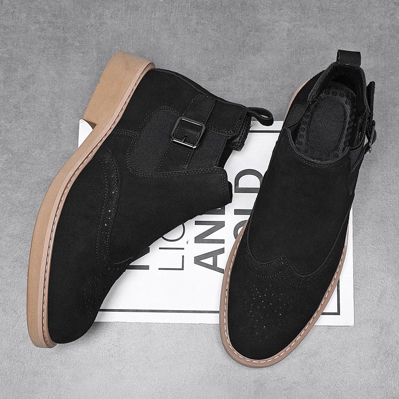 

Мужские ботинки челси Модные и универсальные ковбойские ботинки в западном стиле Легкие формальные туфли 38