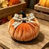 Pumpkin Decor, Ribbed Shape, for Mantel or Shelf, Black