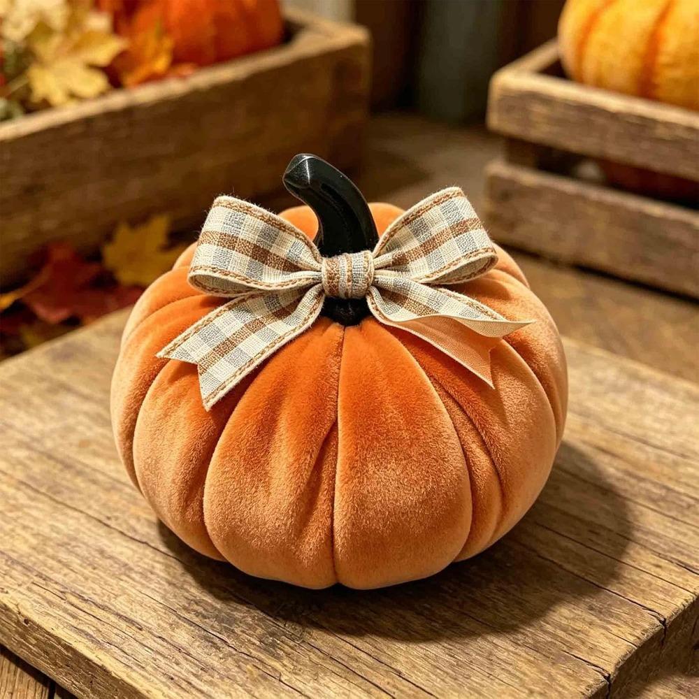 Pumpkin Decor, Ribbed Shape, for Mantel or Shelf, Black