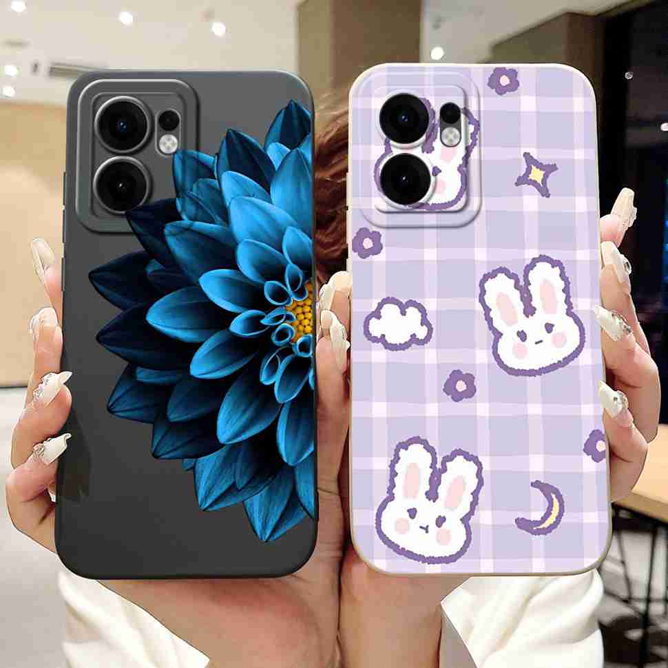 Flower Rabbit Case For OPPO Reno 13F 4G 5G Silicone Soft Cover For OPPO Reno13 F Reno13F 5G CPH2699 2025 Fundas Capas