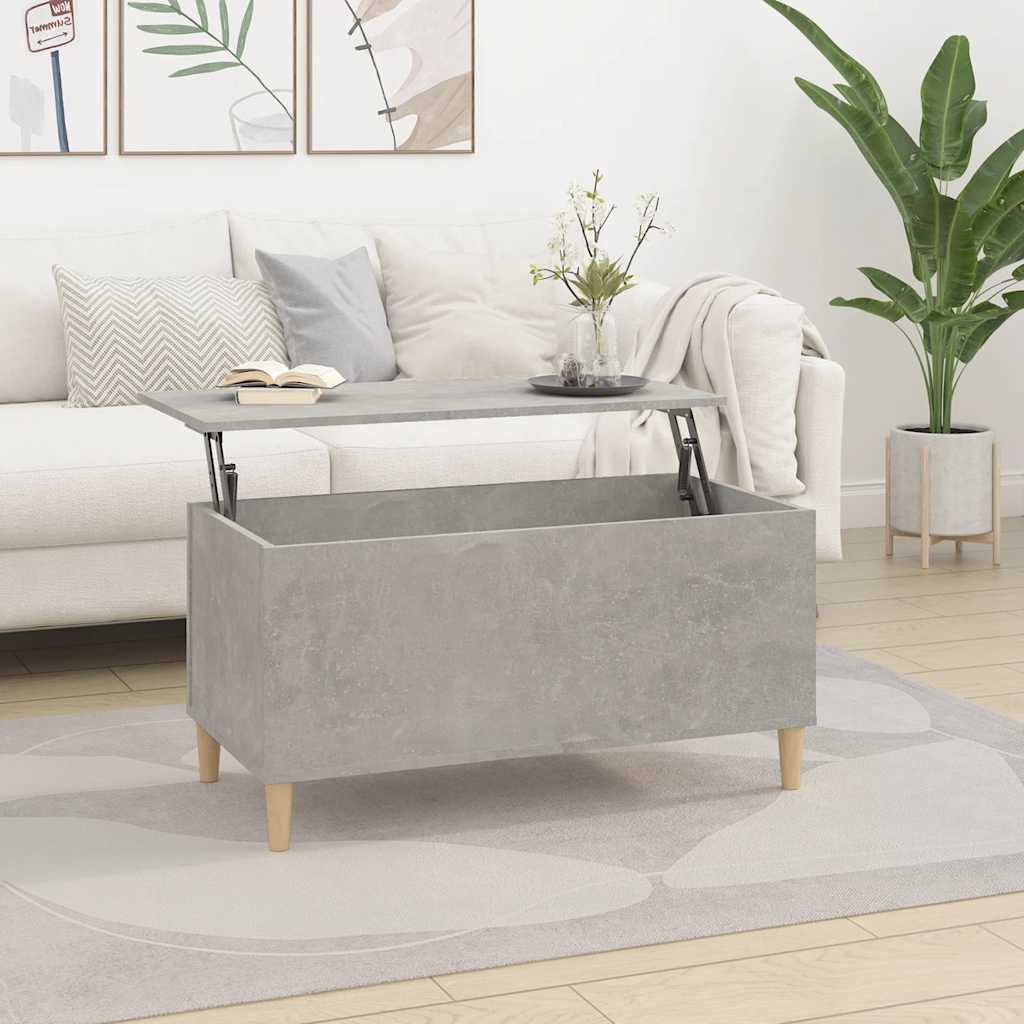 Coffee Table Concrete Grey 90x44.5x45 cm Particleboard
