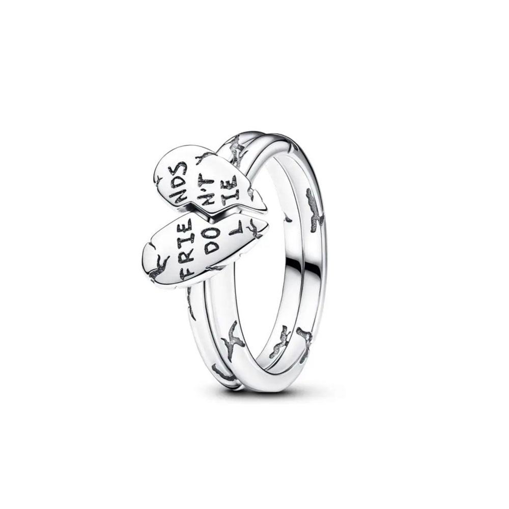 925 Silver Elevated Red&Pink&Blue&White Square Ring Lover's Holiday Gift Jewelry Flower Butterfly Rings