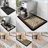 Absorbent Coffee Mat with Rubber Backing – Hides Stains, Dish Drying Mat Fits Under Coffee Maker/Machine for Kitchen Counters