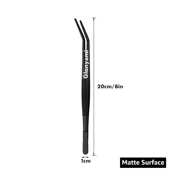 

Кухонні щипці 8/10/12 дюймів, кулінарні пінцети з нержавіючої сталі для сервірування, щипці для барбекю - для стилізації їжі, випічки, декору