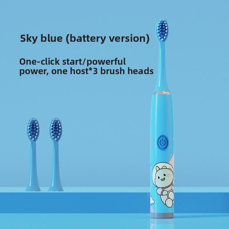 Children's Electric Toothbrush Cartoon Soft Hair IP6 Waterproof Sonic Vibration Rechargeable U-shaped Toothbrush