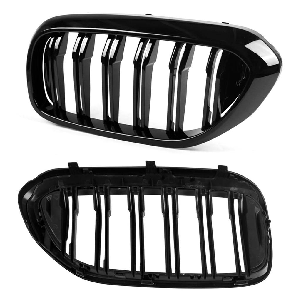 Zealhot Front Kidney Compatible with BMW 5 Series 550i Black Kidney Grille Grille, G30, G31, G38, 525i, 530i, 540i, (2018-2020), (Glossy (Double))
