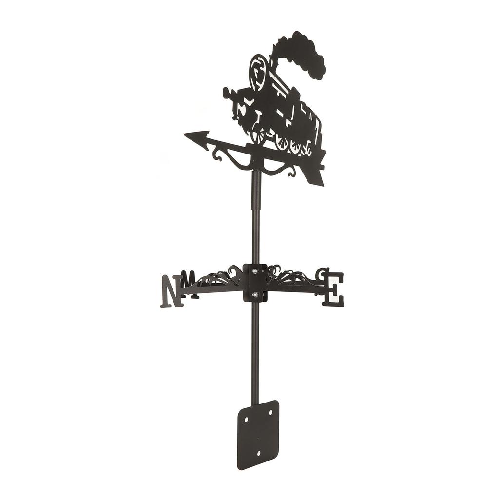 Vintage Design Black Metal Weather Vane, Wind Direction Indicator for Home Garden Decor