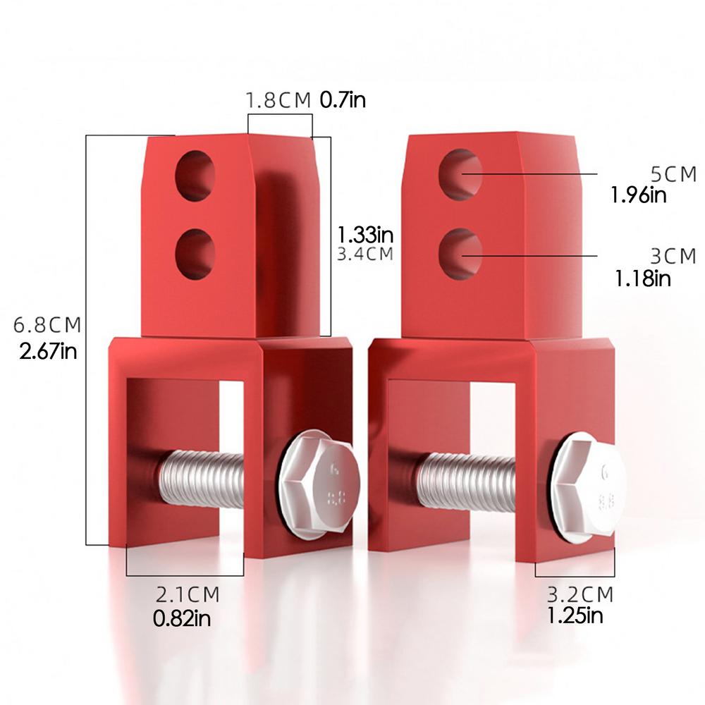 

Motorcycle Rear Shock Extender 2pcs Motorcycle Front Shock Riser With Screw Front Shock Riser Height Extension Absorber Metal красный