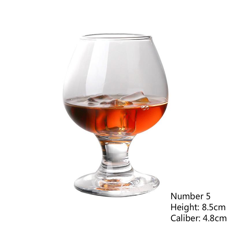 

5 Styles 100~700ml Wine Glass Brandy Whiskey Cup Short Leg Lead-free Glass Wine Glass Bar Family Drinking Tools for Wine Tasting