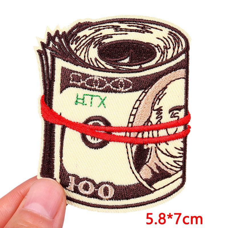 Punk /Heart Embroidery Patch Iron On Patches For Clothing Thermoadhesive Patches On Clothes Cartoon /Bottle Patch Sew Applique Diy