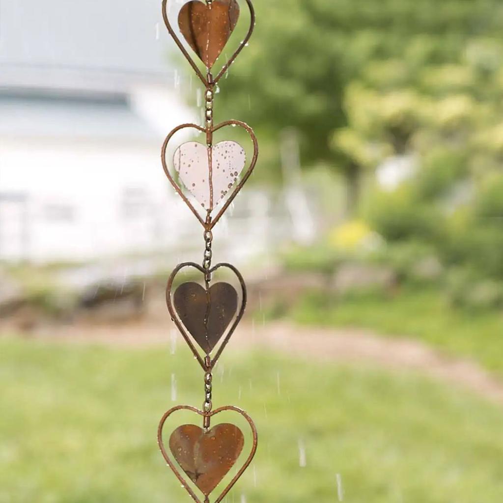 Vintage Style Wind Chime Watering Pot Bell Shape Rain Chains Artistic Sense Hanging Rain Chain for Garden Front Door Ornament