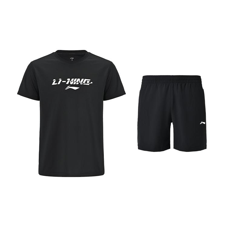 Li Ning Table Tennis Collection Casual Sportswear Unisex Black ATSV605-1+AKSU789-3