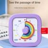 60 Minutes Countdown Alarm Clock Round/Square Kitchen Timer Cartoon Visual Timer  Reading Room