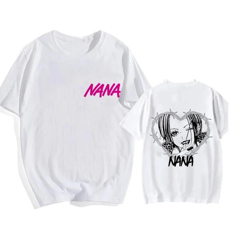 2025 Summer Nana Osaki Gothic Comic Tshirt Mens Funny Tshirt Loose Cotton Top Fashion Hiphop Y2k Tshirt Street Clothes